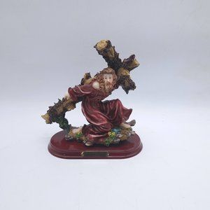 Jesus Bearing The Cross -New Vintage Resin Statue